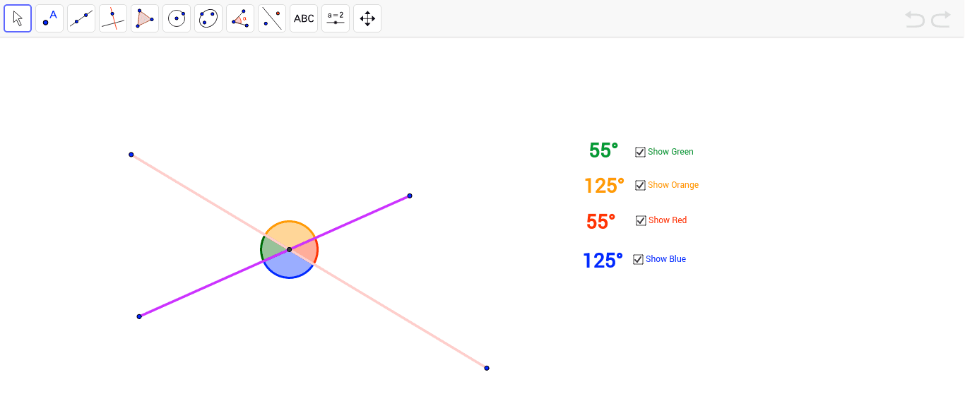 Vertically Opposing Angles – GeoGebra