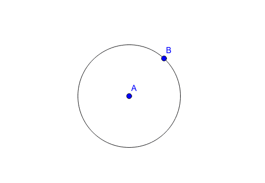 Pl 円の中心と円周上の点 Geogebra
