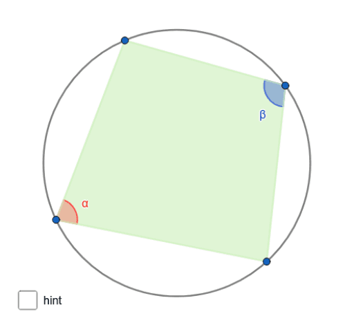 Quadrilateral Inscribed In A Circle – GeoGebra