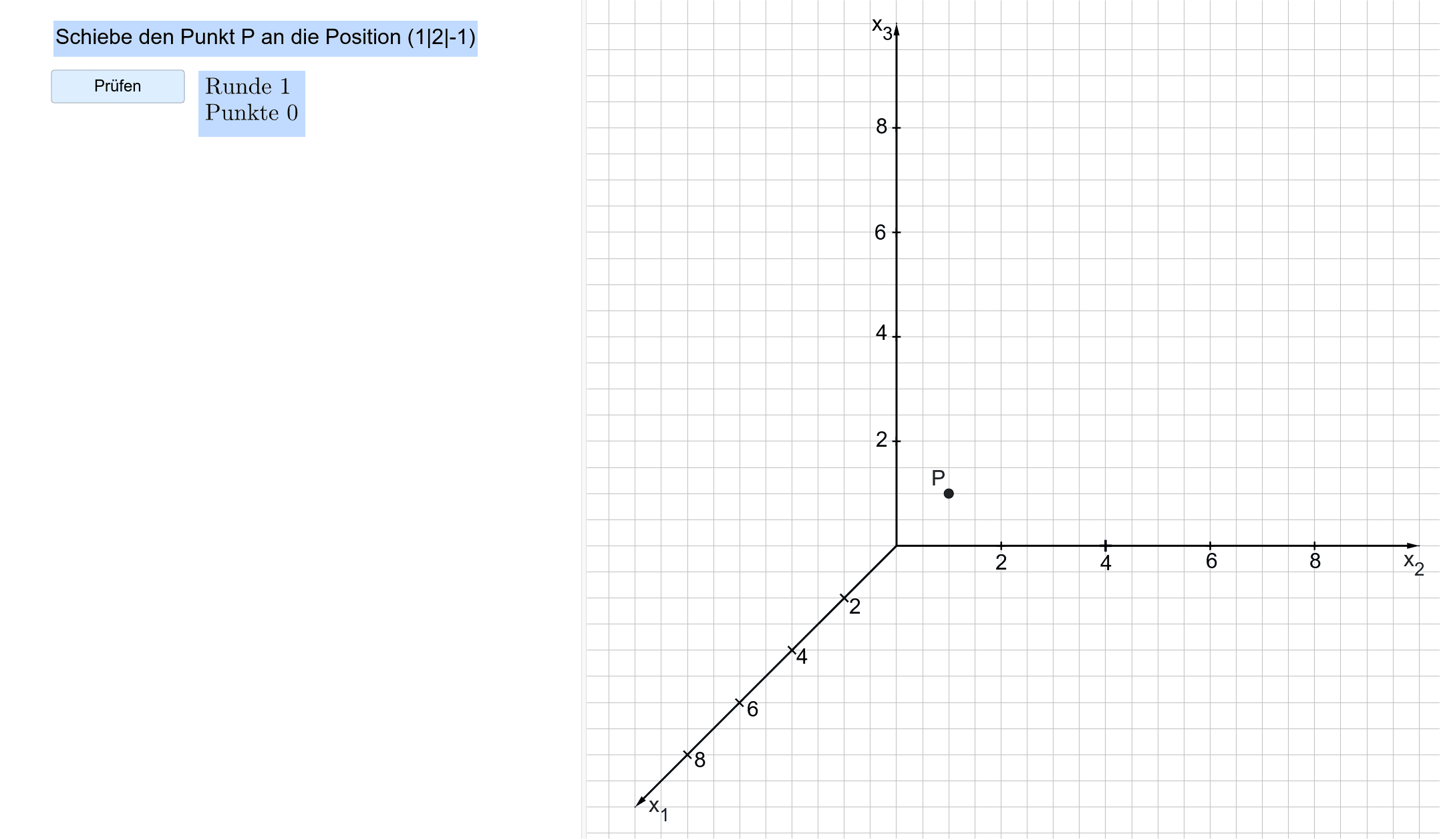 Punkte im dreidimensionalen Koordinatensystem – GeoGebra