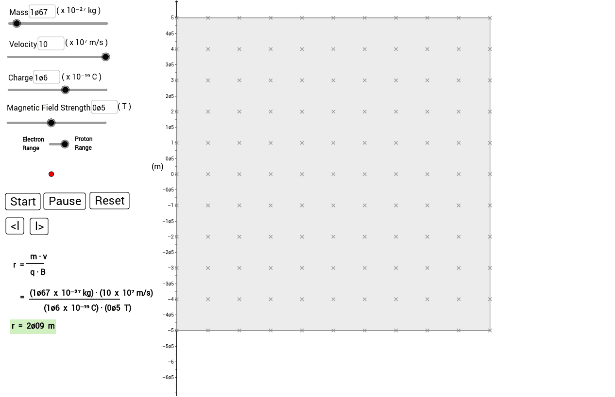 Charged Particles In A Magnetic Field – GeoGebra