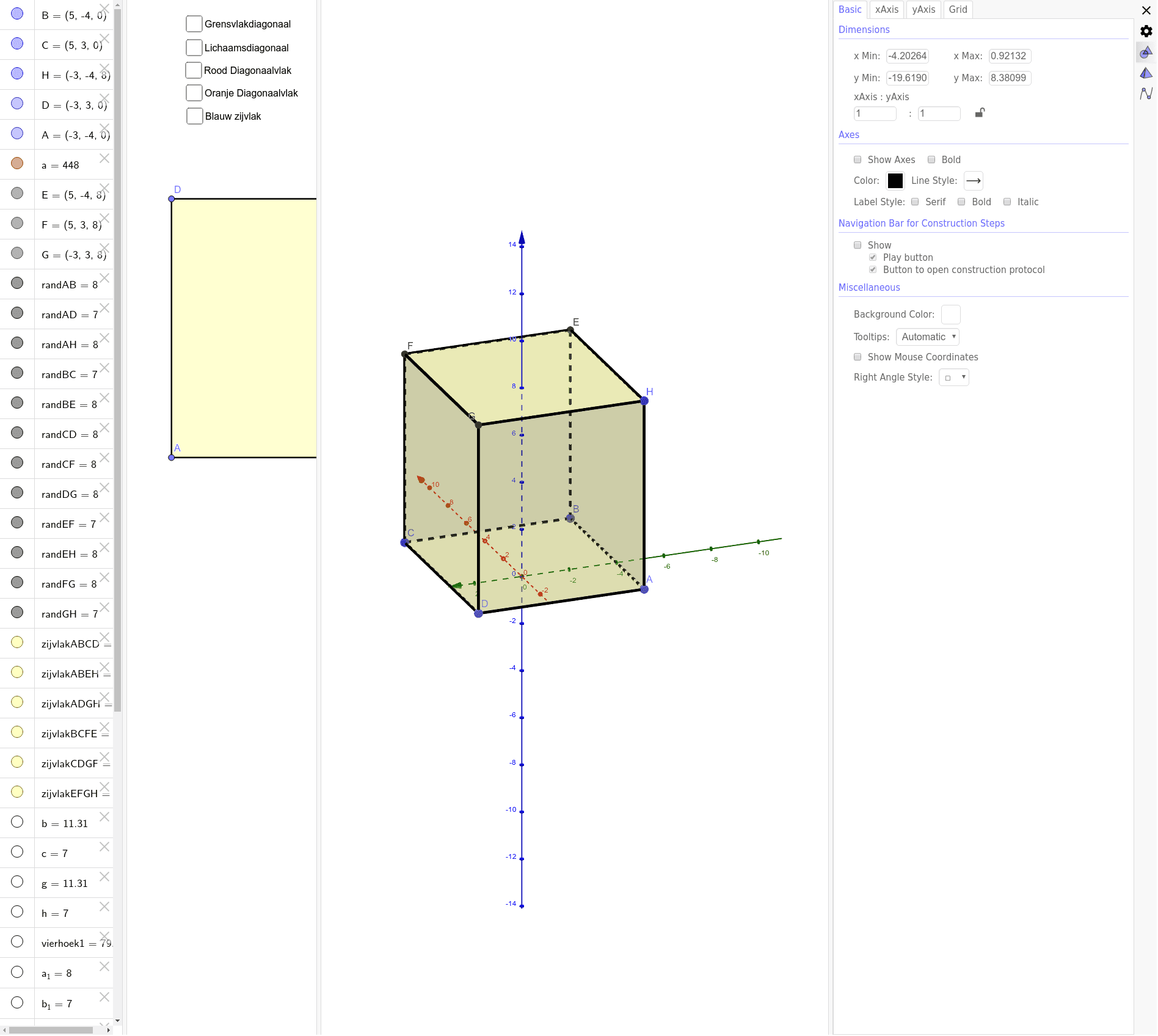 Lichaamsdiagonaal – GeoGebra