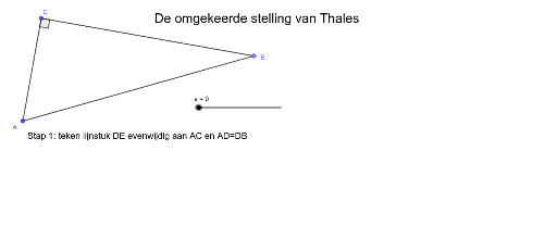 De omgekeerde stelling van Thales – GeoGebra