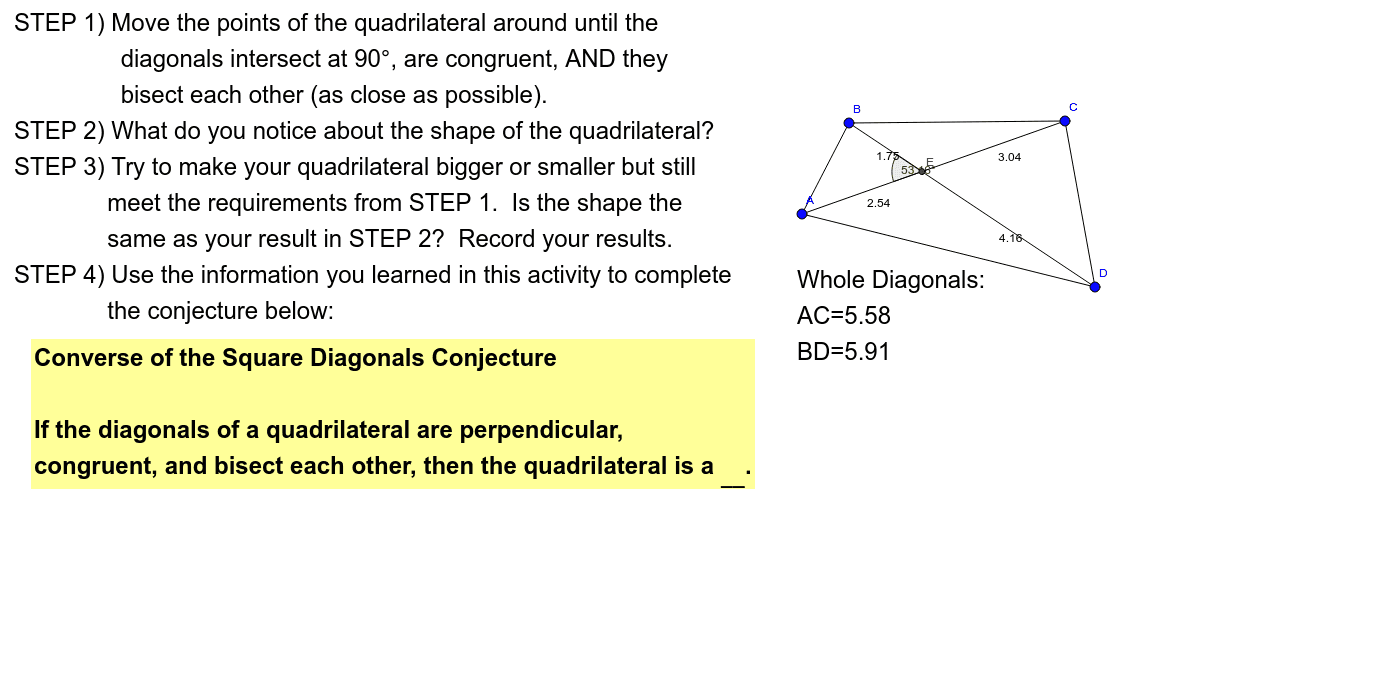 rectangle with diagonals