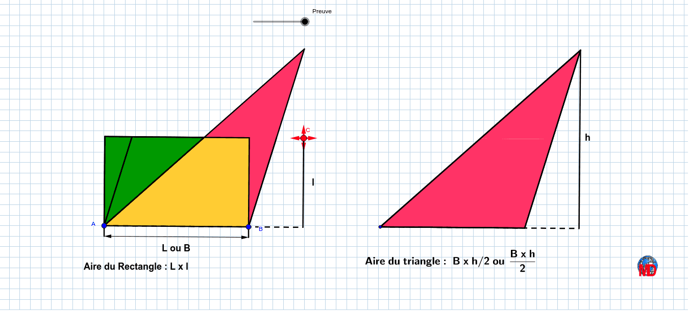 Proof of Area of Obtuse Triangle
