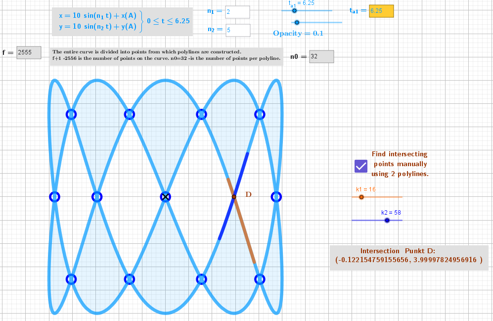 [size=85] The case when the intersection of polylines is not at the point of self-intersection of the curve, and you have to look for it separately or change the number of points in the polylines.[/size]