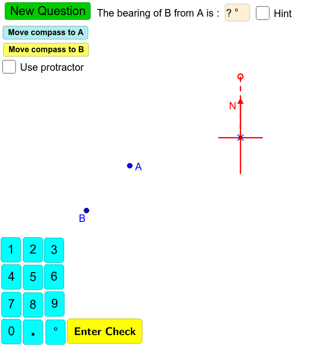 Bearings Practice With Compass Reference And Protractor Mobile