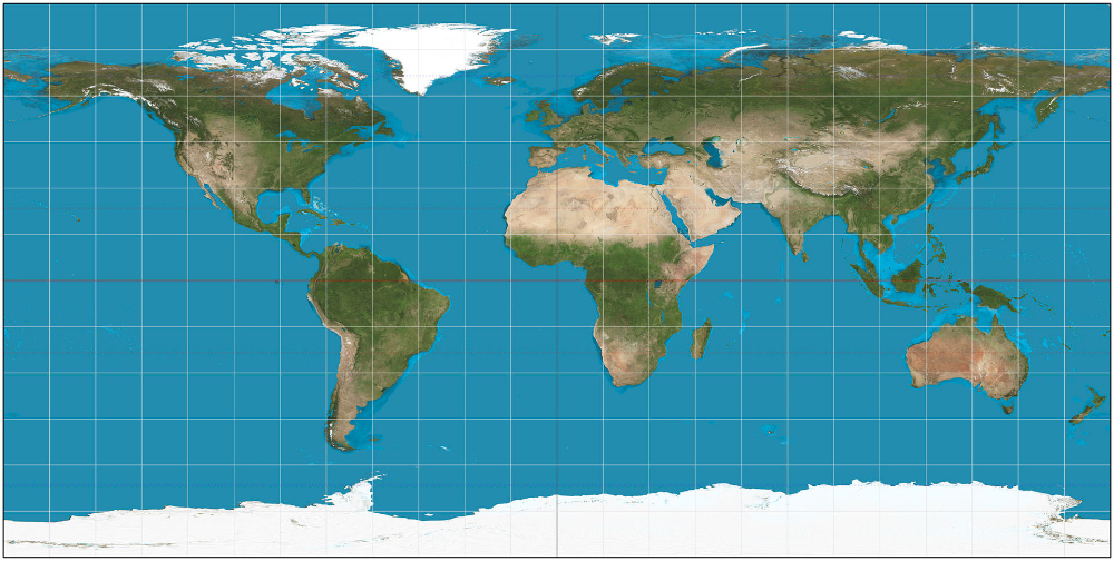 Projeção cilíndrica equidistante