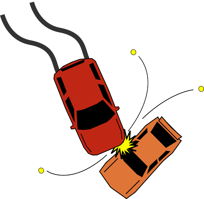 [url=https://pixabay.com/en/accident-collision-crash-152075/]"Car Wreck"[/url] by OpenClipart-Vectors is in the [url=http://creativecommons.org/publicdomain/zero/1.0/]Public Domain, CC0[/url]
In an auto accident, we often assume that momentum is conserved.