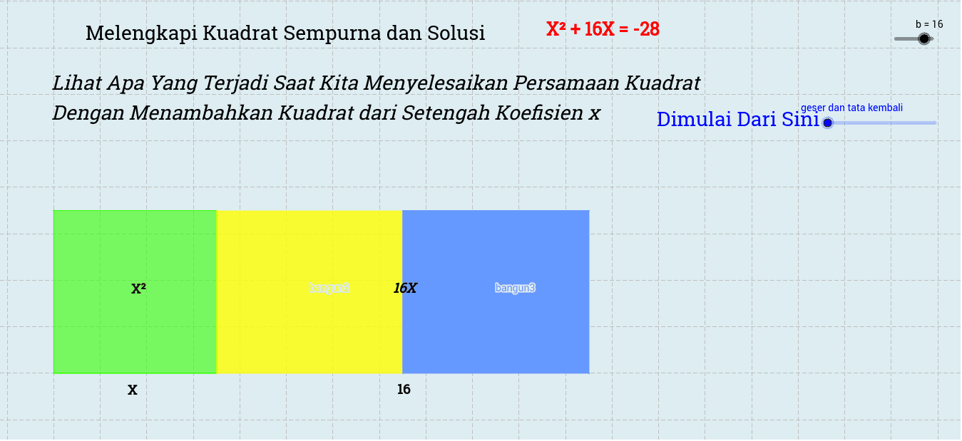 Mari Belajar Melengkapi Kuadrat Sempurna Geogebra