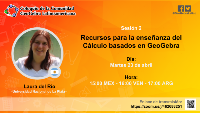 Comunidad GeoGebra Latinoamericana (2019). [i]Coloquio de la Comunidad GeoGebra Latinoamericana - Sesión 2 [evento de Facebook][/i]. Recuperado de [url=https://www.facebook.com/events/1014802762242889]fb.com/events/1014802762242889[/url]