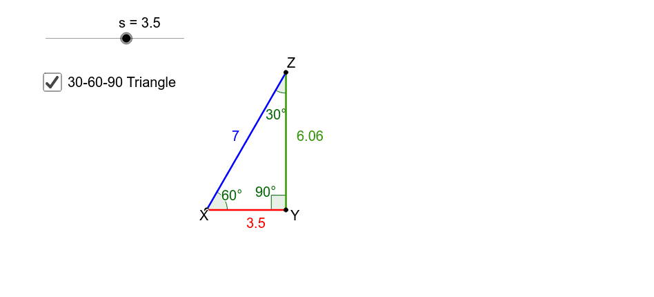 Special Right Triangles 30 60 90 GeoGebra