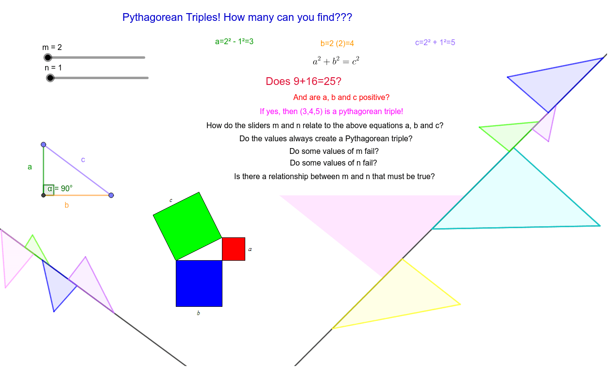 Pythagorean Triples – GeoGebra