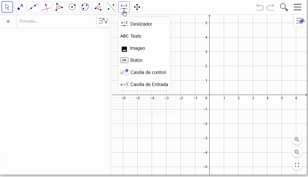 10/ Deslizador, Texto, Imagen, Botón y Casillas de control y de entrada.