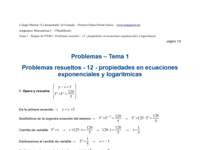 Problemas resueltos - 12 - propiedades en ecuaciones exponenciales y logarítmicas.pdf