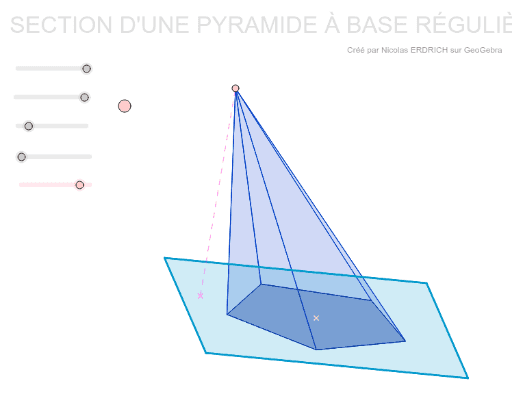 Section Dune Pyramide Geogebra