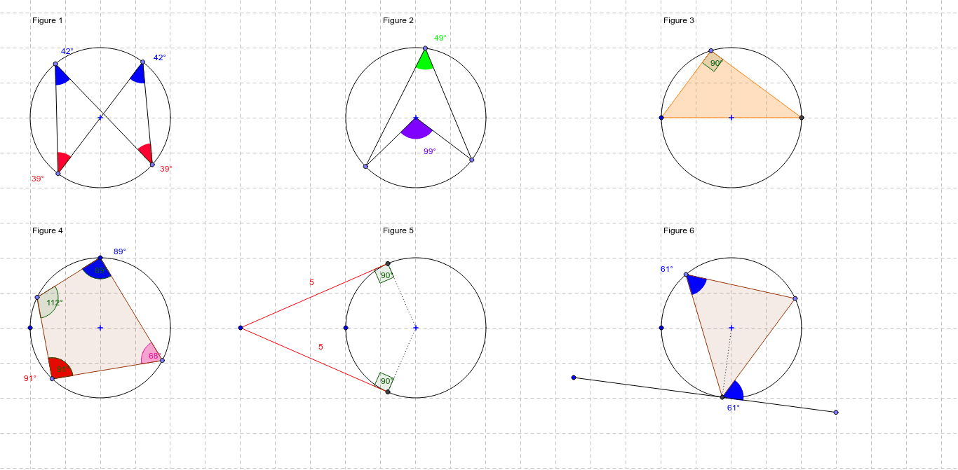 Circle Theorems In One File Geogebra 3666