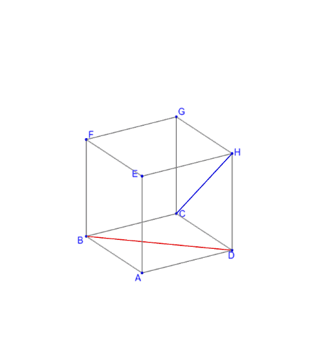 Angle between lines joing vertices of a cube – GeoGebra