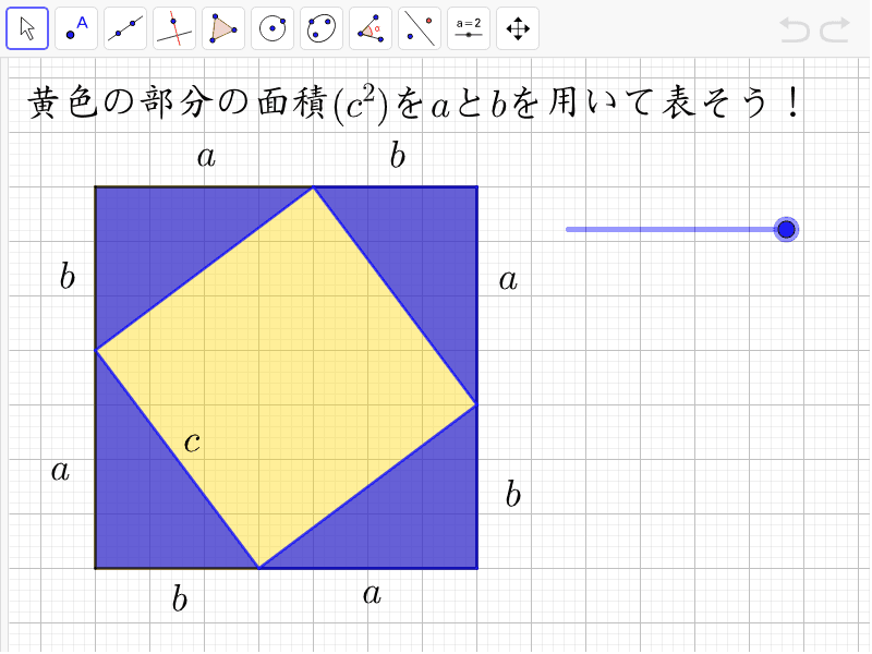 三平方の定理の証明 ピタゴラス Geogebra