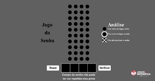 Se Jogando na Matemática: Jogo Senha - Regras do Jogo 