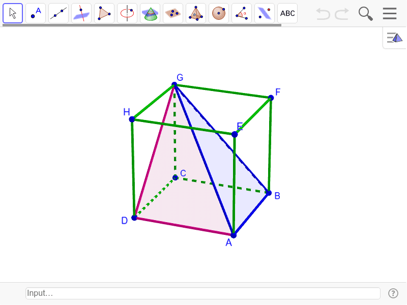 two planes from a cube – GeoGebra