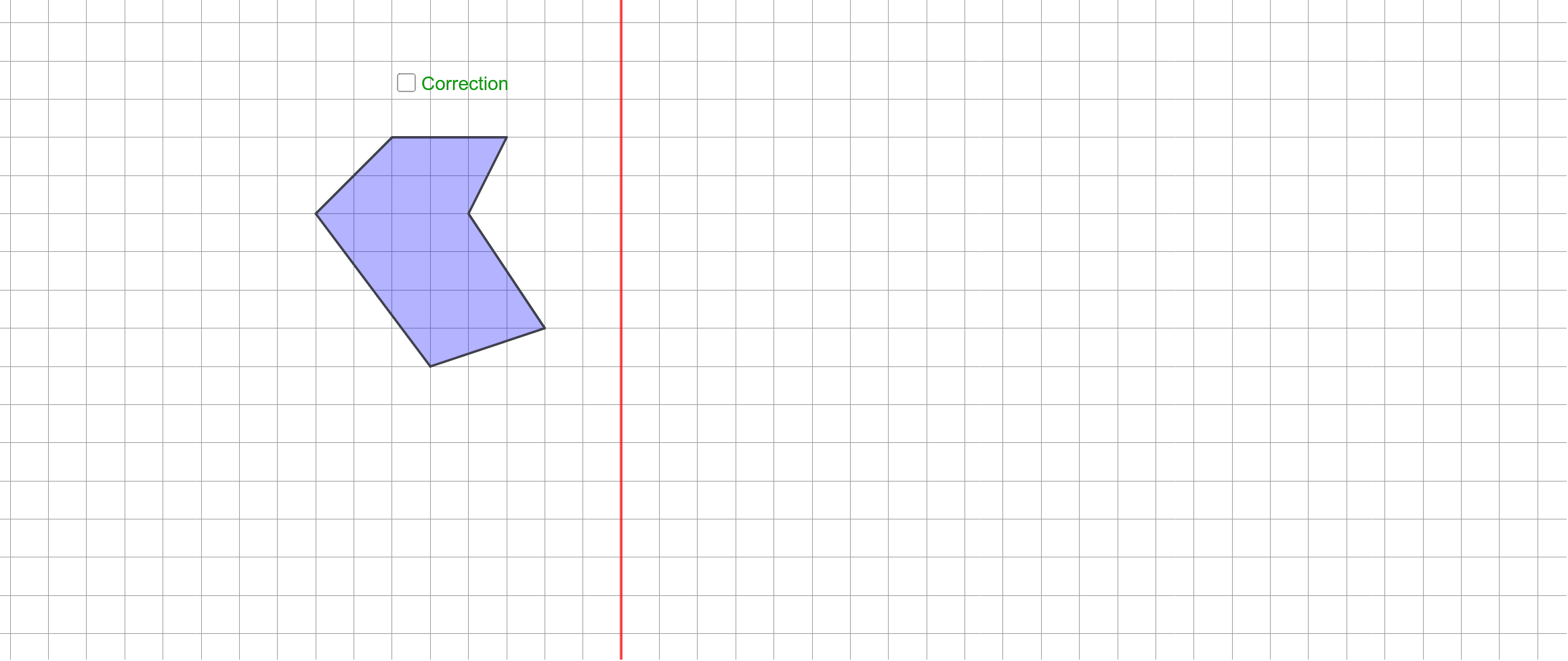 Symétrie axiale sur quadrillage - ex 1 – GeoGebra