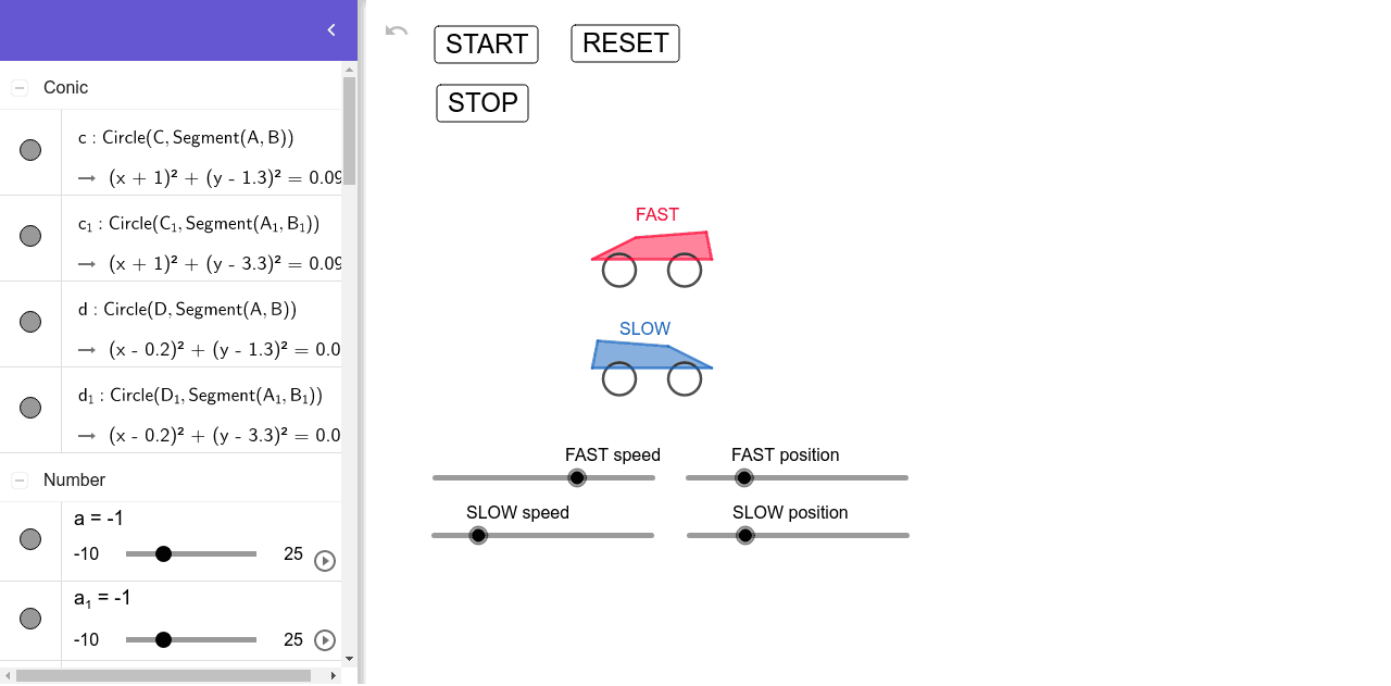 Velocity Lab Opposite Editable Geogebra