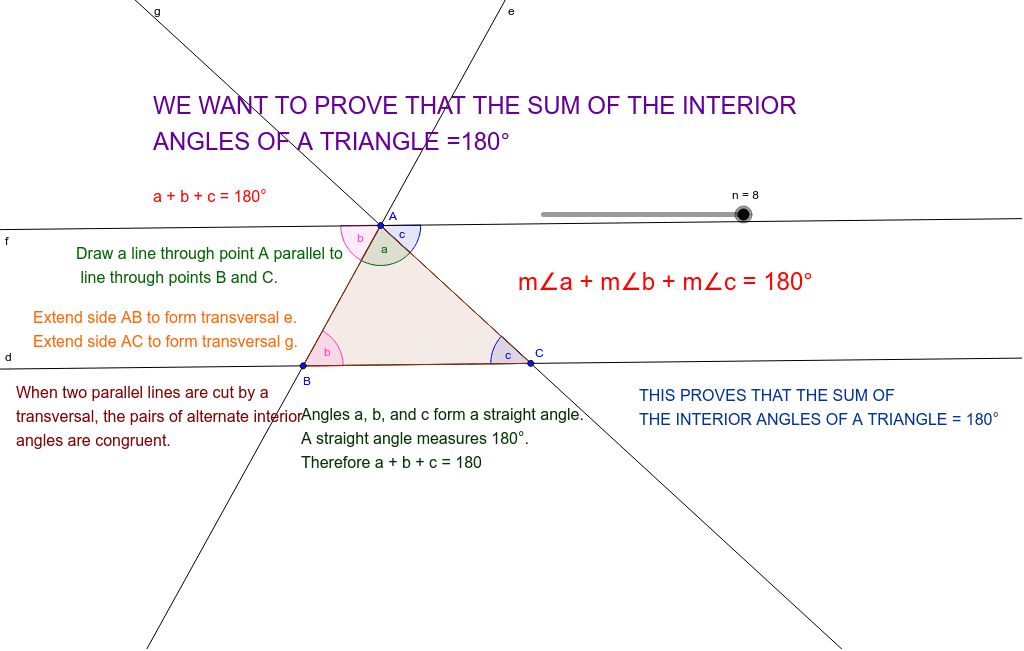 Proof that a Triangle is 180 Degrees (Review Video)