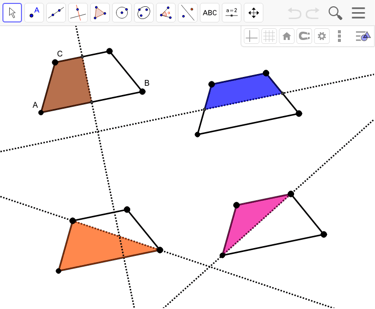 Quadrilateral Reflectional Symmetries GeoGebra