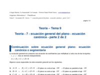 Teoría - 7 - ecuación general del plano - ecuación canónica - parte 2 de 2.pdf