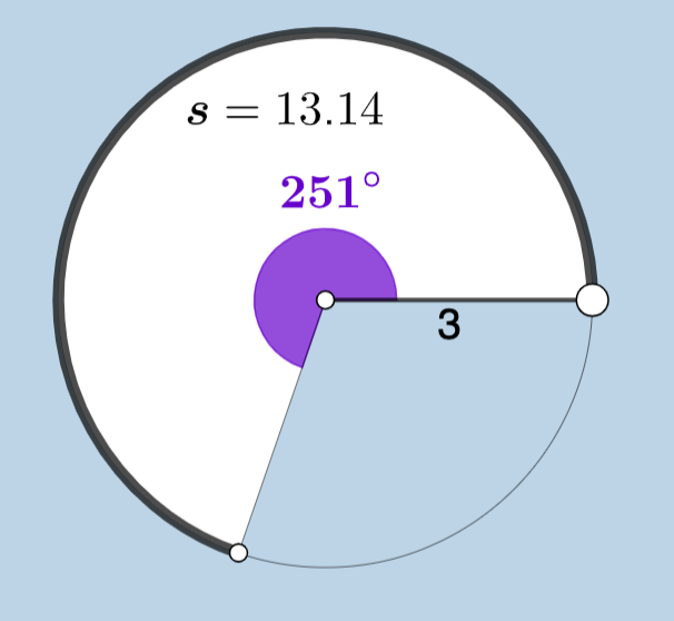 Arc Length And Sector Area Geogebra