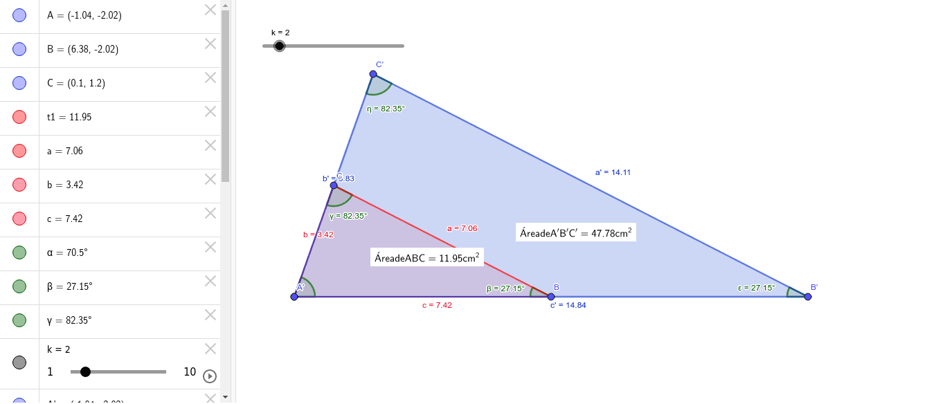 Tri Ngulos Y Semejanzas Antes De La Trigonometr A Geogebra