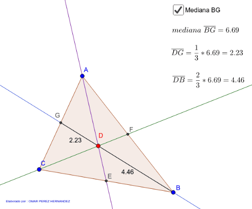 Propiedades De Las Medianas De Un Triángulo Geogebra