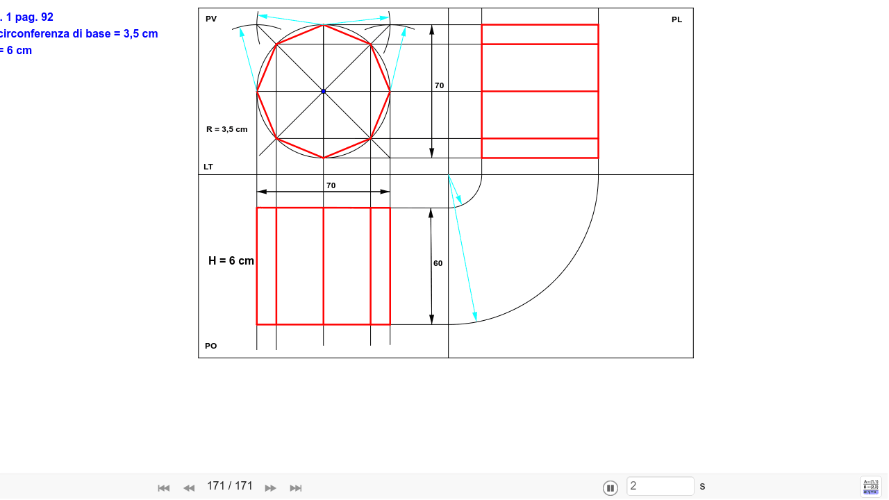 Prisma ottico (animazione con geogebra) 