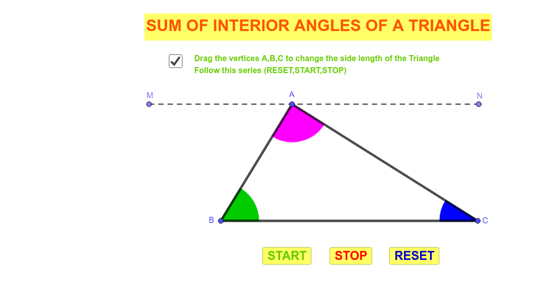Sum Of Interior Angles Of A Triangle Geogebra 8710