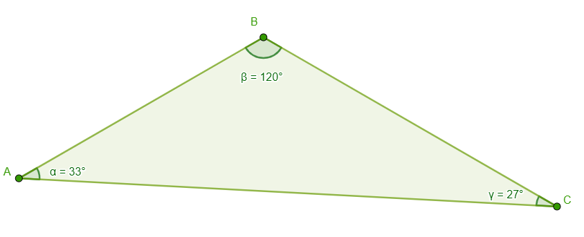 Exemplo: Um dos ângulos é igual 120°