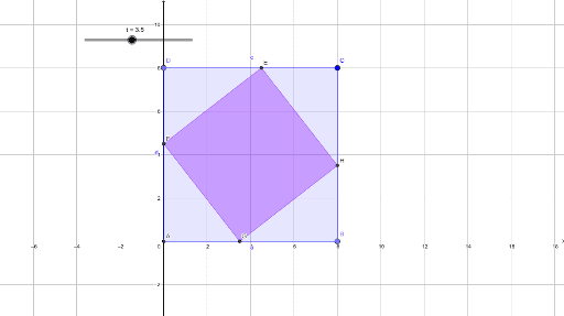 مربّع داخل مربّع - المدرّس شادي سمعان – GeoGebra