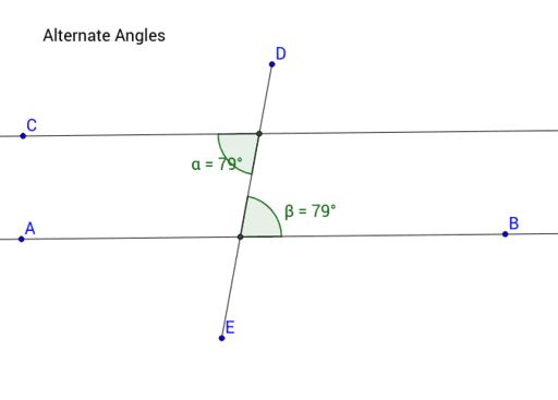 Alternate Angles – GeoGebra