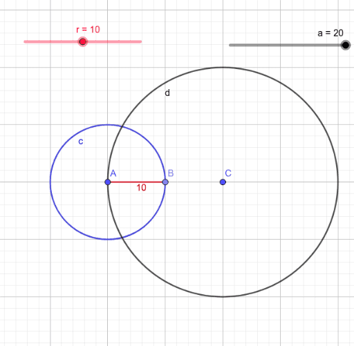 دائرتين – GeoGebra