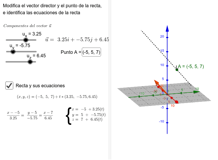 RECTAS Y PLANOS EN EL ESPACIO – GeoGebra