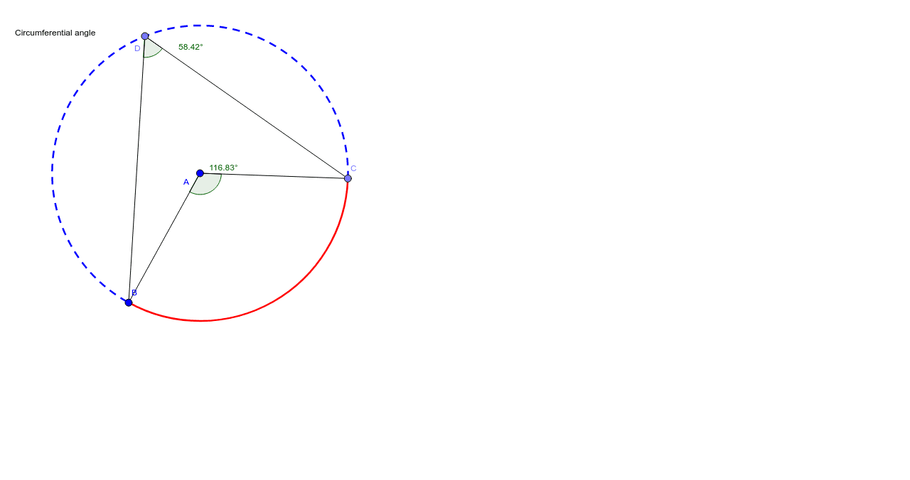 円周角と中心角 A Circumferential Angle And A Central Angle Geogebra