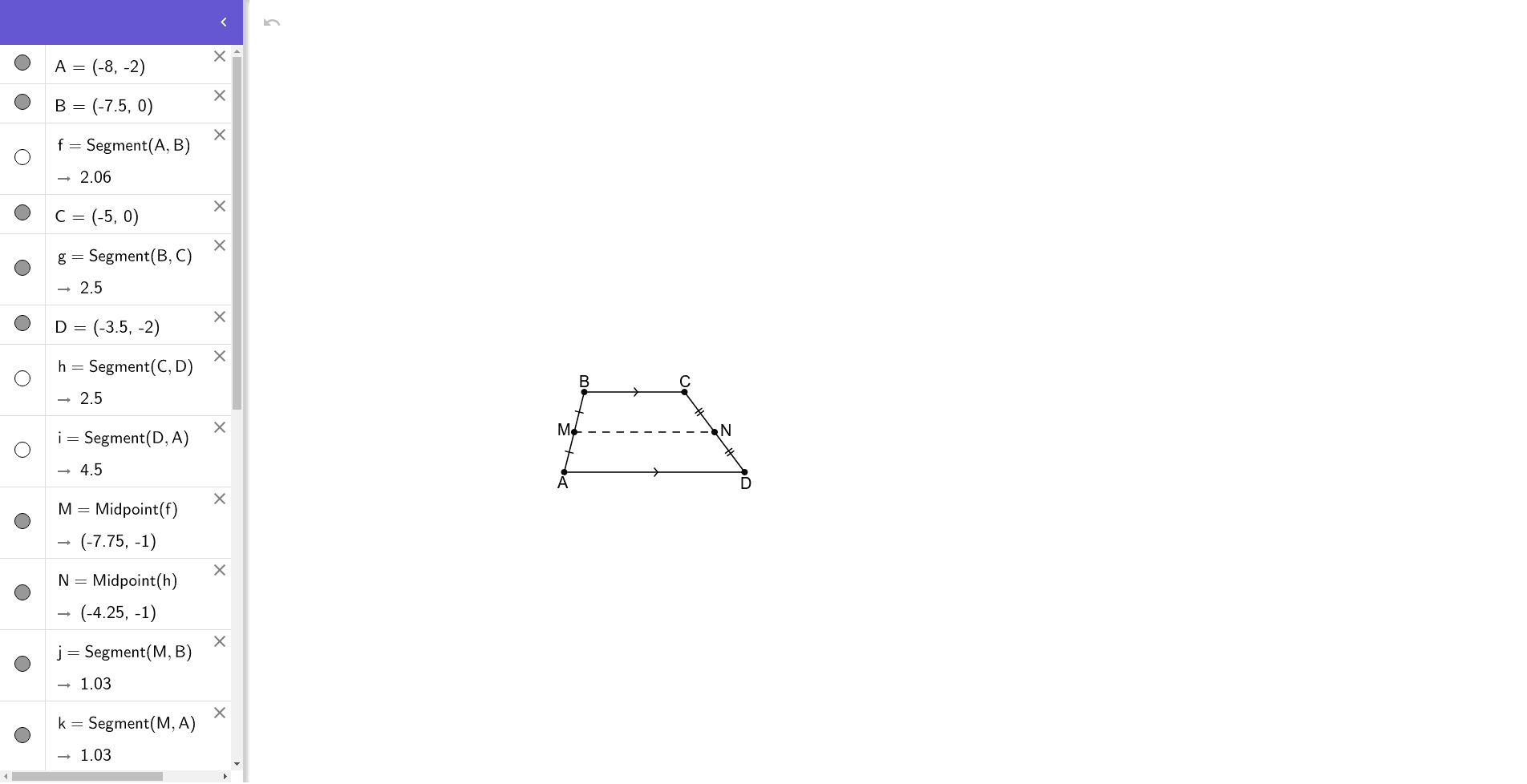 Hg Trapezoid Midsegment Theorem W O Additions Alternate Geogebra