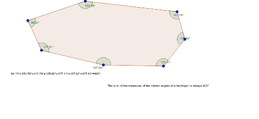 Heptagon Interior Angles Sum – GeoGebra