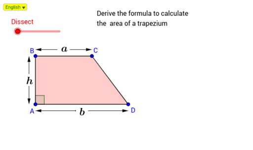 Area of trapezium -- dissection – GeoGebra