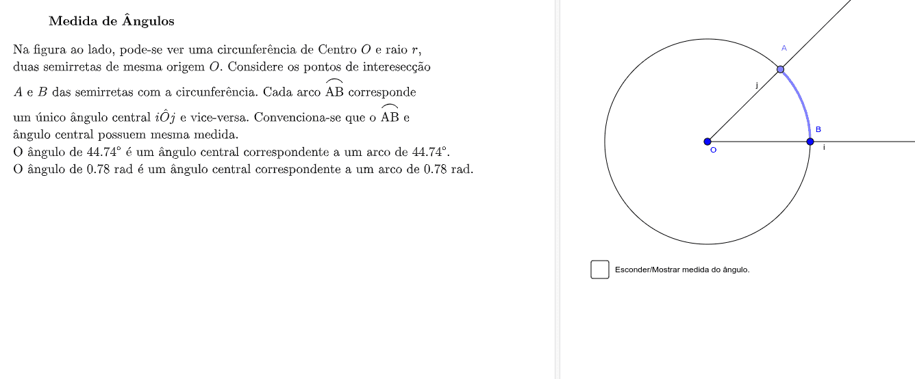 ângulo – GeoGebra