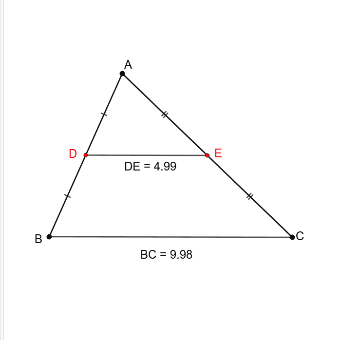 中点連結定理 Geogebra