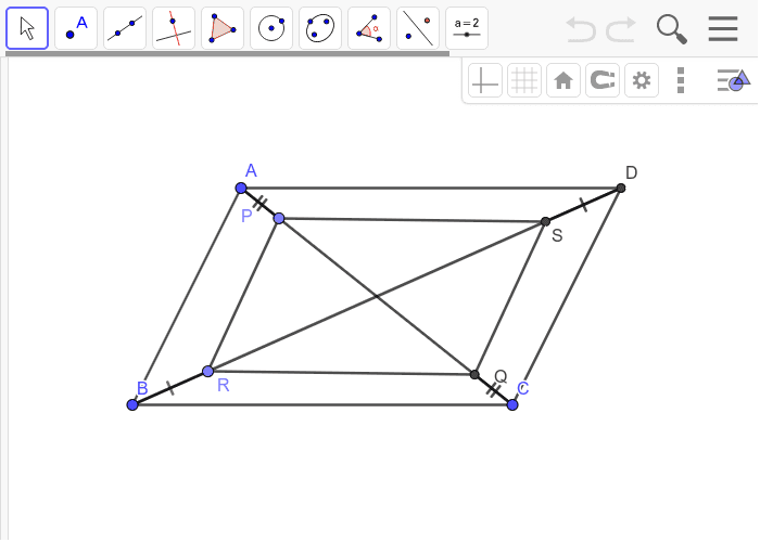 平行四辺形になるための条件 例 Geogebra