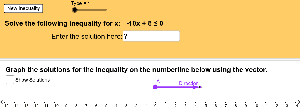 Solving Multi-Step 1-variable Inequalities – GeoGebra