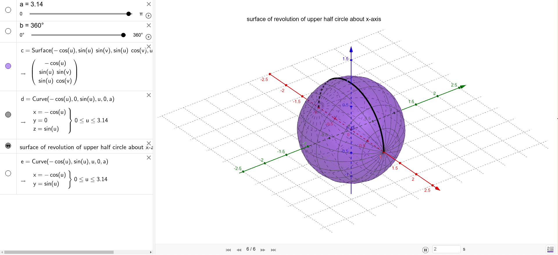 Surface Of Revolution Geogebra 