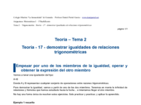 Teoría - 17 - demostrar igualdades de relaciones trigonométricas.pdf